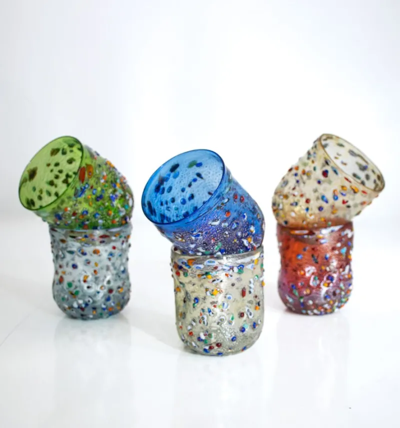 Discount Pamono Murano Crystal Glasses by Mariana Iskra, Set of 6
