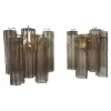 Best Pamono Murano Fume Color Glass Tronchi Wall Sconces by Simoeng, Set of 2