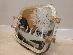 Pamono Murano Glass and Gold Tray after Barovier & Toso, Italy, 1950s