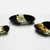 Online Pamono Murano Glass Black Pope Plates by Stefano Birello for VeVe Glass, 2019, Set of 3