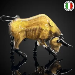 Pamono Murano Glass Bull with 24k Gold Aurum by Venice Mastery> Old Masters