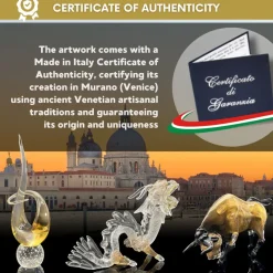Pamono Murano Glass Bull with 24k Gold Aurum by Venice Mastery><noscript><img width=