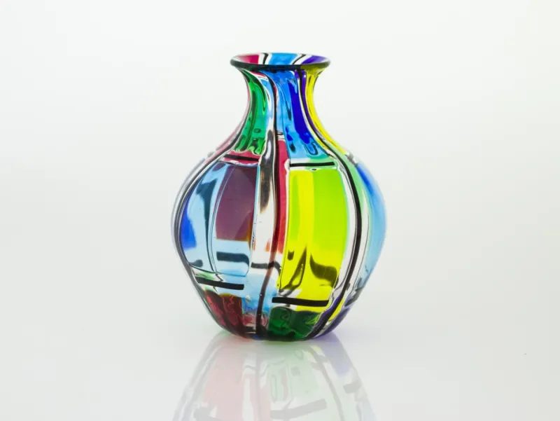 Pamono Murano Glass Carnevale Vase by Angelo Ballarin> Tabletop