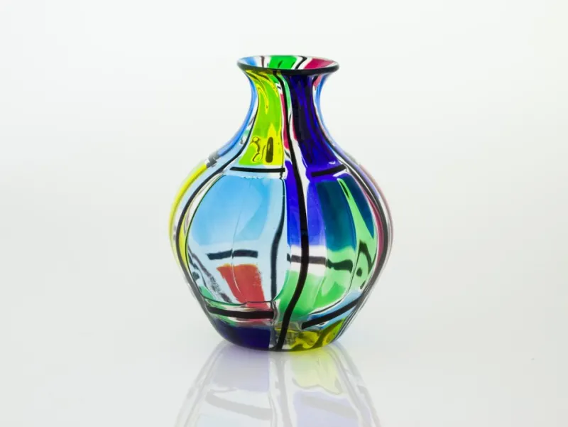 Pamono Murano Glass Carnevale Vase by Angelo Ballarin> Tabletop