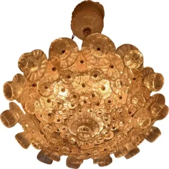 Pamono Murano Glass Chandelier attributed to Ercole Barovier, 1930s> Ceiling Lights