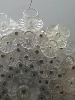 Pamono Murano Glass Chandelier attributed to Ercole Barovier, 1930s><noscript><img width=