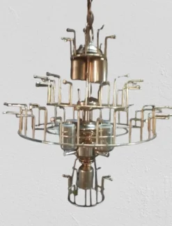 Pamono Murano Glass Chandelier attributed to Paolo Venini, 1970s