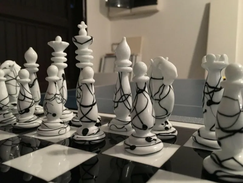 New Pamono Murano Glass Chessboard from Simoeng, Italy