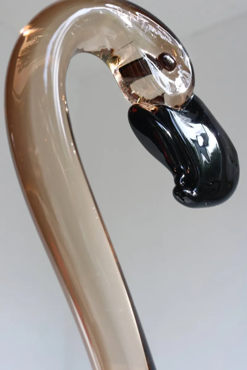 New Pamono Murano Glass Flamingo Sculpture by Franco Bottaro, 1960s