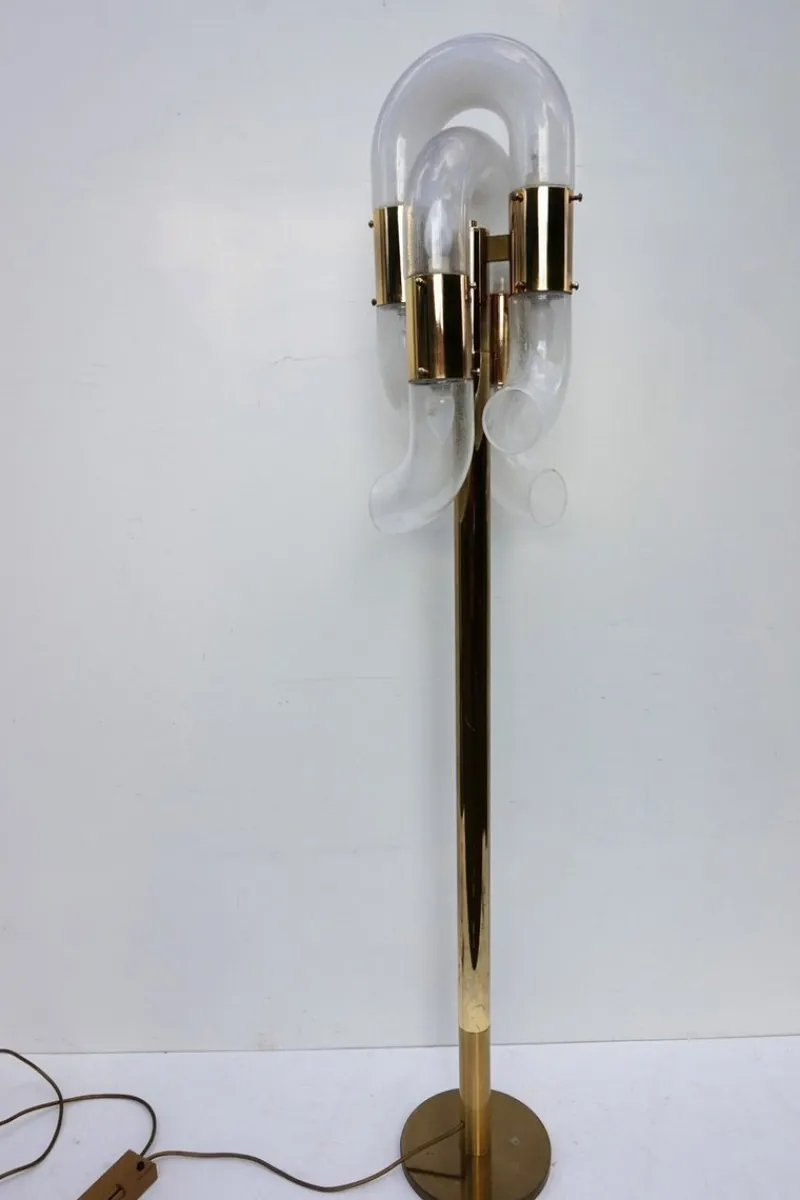 Pamono Murano Glass Floor Lamp by Aldo Nason for Mazegga, 1970s> Floor Lamps