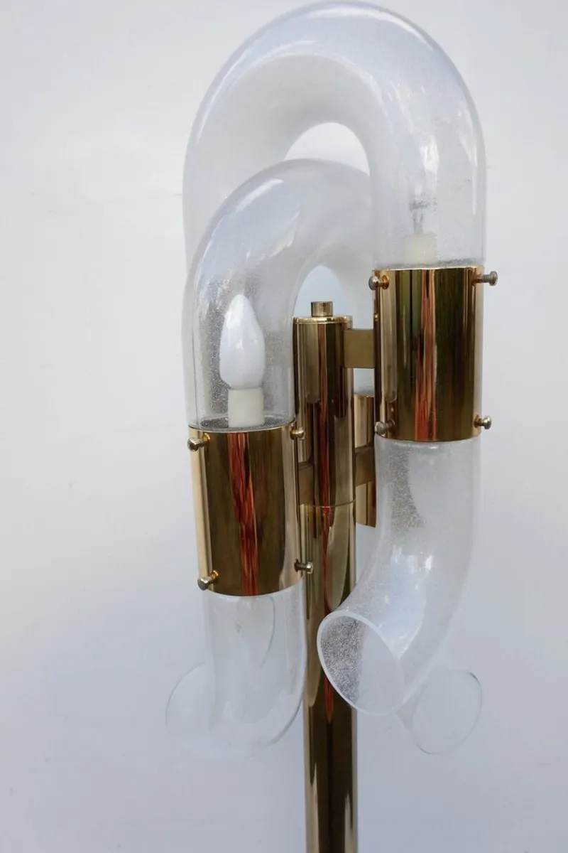 Pamono Murano Glass Floor Lamp by Aldo Nason for Mazegga, 1970s> Floor Lamps