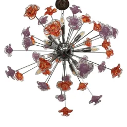 Pamono Murano Glass Flowers Italian Sputnik Chandelier by Simoeng> Ceiling Lights