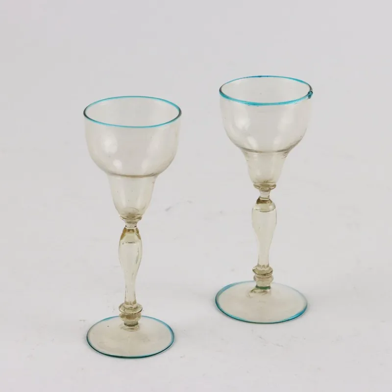 Sale Pamono Murano Glass Glasses, Italy, 18th Century, Set of 6