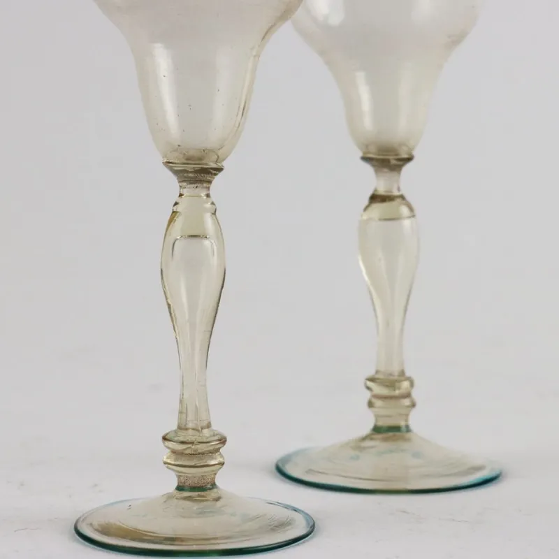 Sale Pamono Murano Glass Glasses, Italy, 18th Century, Set of 6