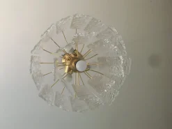Online Pamono Murano Glass Hammer Listello Chandelier with Gold Metal Frame from Murano