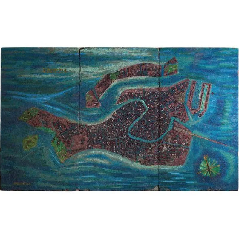 Pamono Murano Glass Mosaic of Venice from Salviati & Co., 19th-Century> Architectural Elements