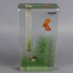 Pamono Murano Glass Single Flower Aquarium Vase by Barbini, 1960s> Vases