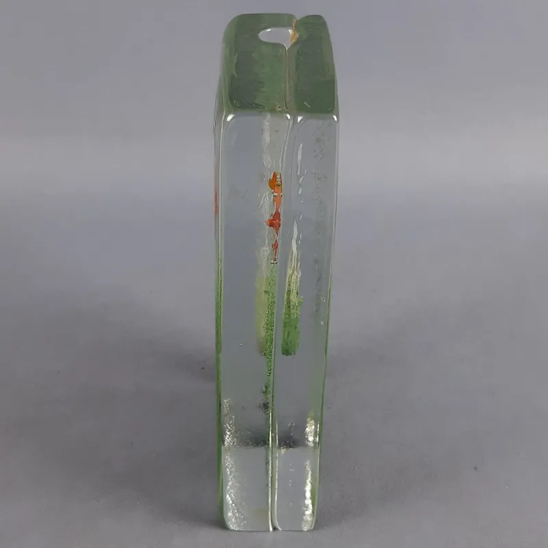Pamono Murano Glass Single Flower Aquarium Vase by Barbini, 1960s> Vases