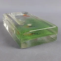 Pamono Murano Glass Single Flower Aquarium Vase by Barbini, 1960s><noscript><img width=