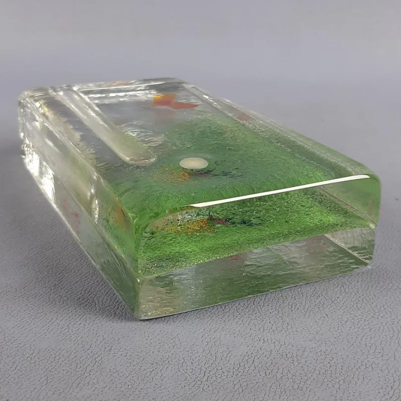 Pamono Murano Glass Single Flower Aquarium Vase by Barbini, 1960s> Vases