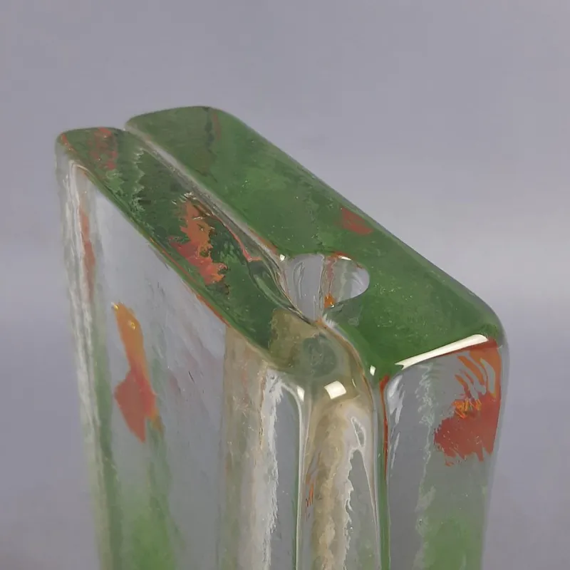 Pamono Murano Glass Single Flower Aquarium Vase by Barbini, 1960s> Vases