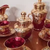 Pamono Murano Glass Tre Fuochi 24 K Gold Coffee Set, 1965, Set of 15> Coffee & Tea Service