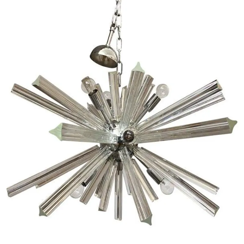 New Pamono Murano Glass Triedro Sputnik Chandelier by Simoeng