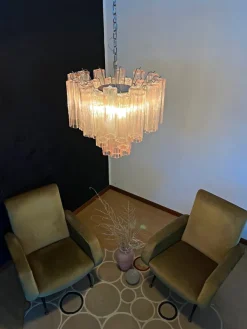 Pamono Murano Glass Tube Chandelier><noscript><img width=