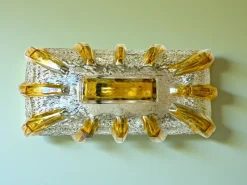 Discount Pamono Murano Glass Type Rectangular Flush Mount, 1960s