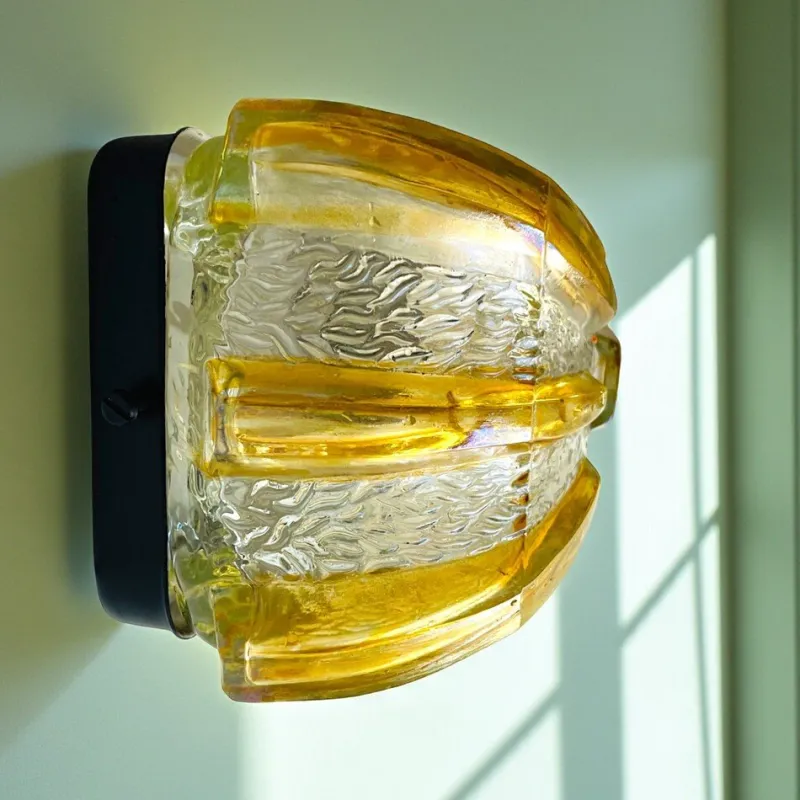 Discount Pamono Murano Glass Type Rectangular Flush Mount, 1960s