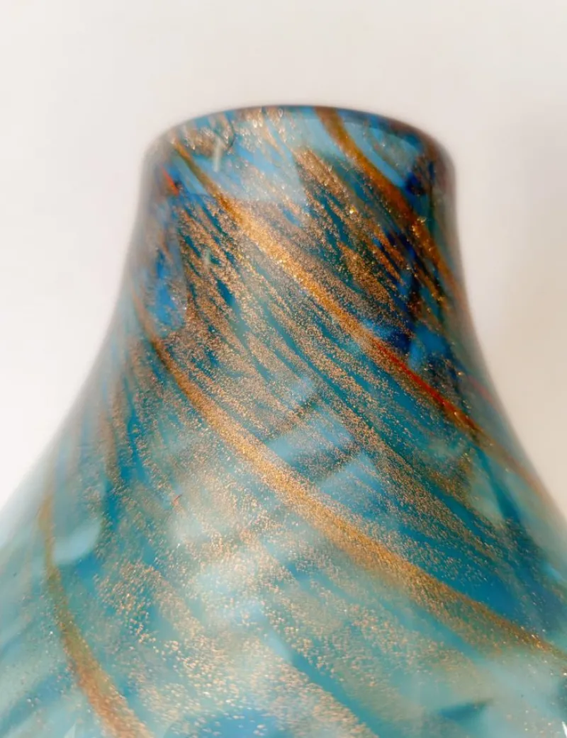 Pamono Murano Glass Vase from Fratelli Toso, 1970s> Vases