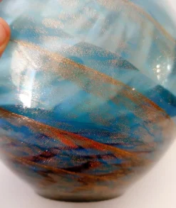 Pamono Murano Glass Vase from Fratelli Toso, 1970s><noscript><img width=
