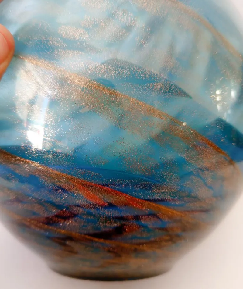 Pamono Murano Glass Vase from Fratelli Toso, 1970s> Vases