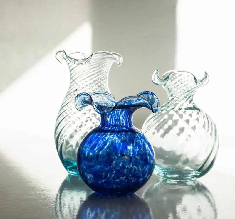 Clearance Pamono Murano Glass Vases by Mariana Iskra for Ribes the Art of Glass, Set of 3