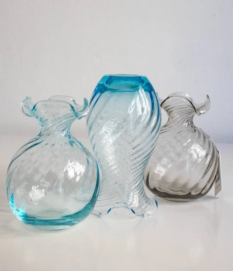 Pamono Murano Glass Vases by Mariana Iskra for Ribes the Art of Glass, Set of 3> Vases