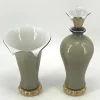 Pamono Murano Glass Vases with 24 Kt Gold by 1295 Murano, Set of 2> Tabletop|Vases