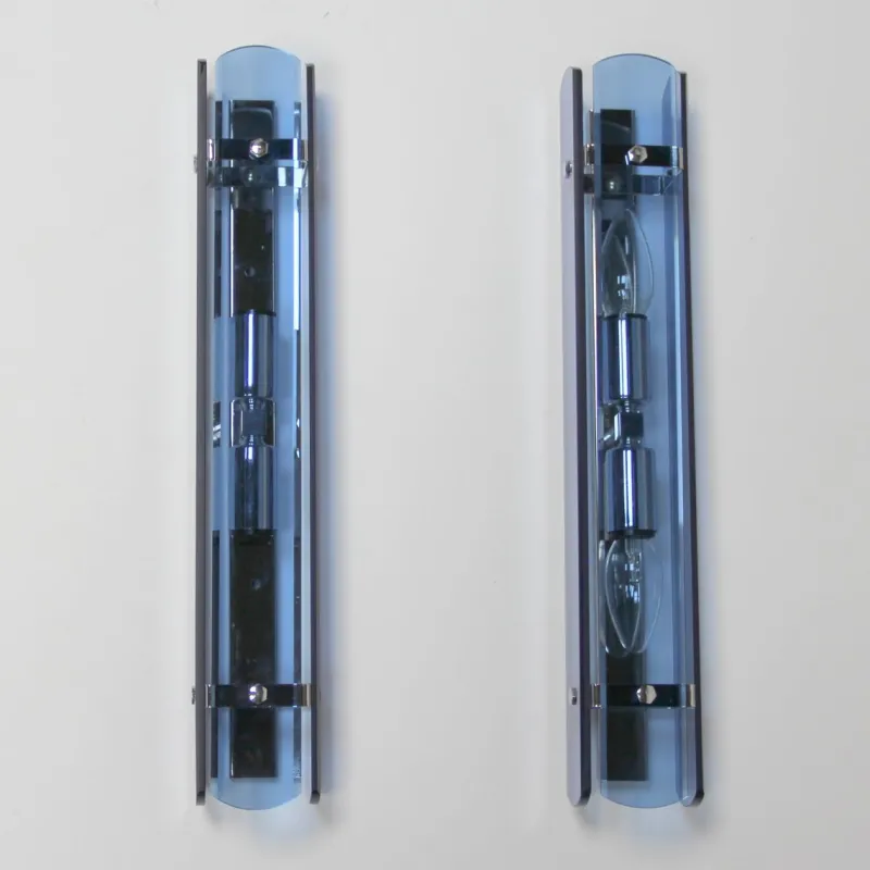 Pamono Murano Glass Wall Lights, 1970s, Set of 2> Wall Lights & Sconces