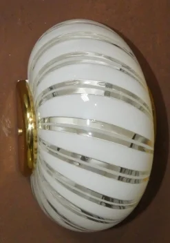 Discount Pamono Murano Glass Wall Lights from F. Fabbian, Italy, 1980s, Set of 3