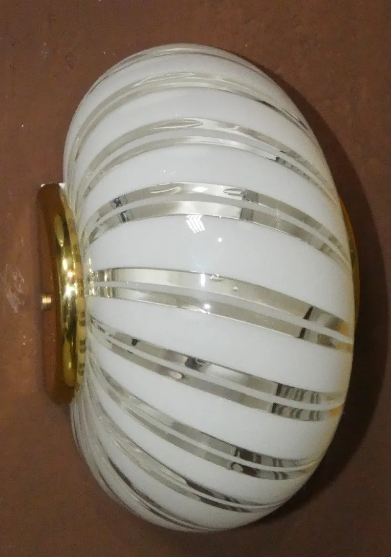 Discount Pamono Murano Glass Wall Lights from F. Fabbian, Italy, 1980s, Set of 3