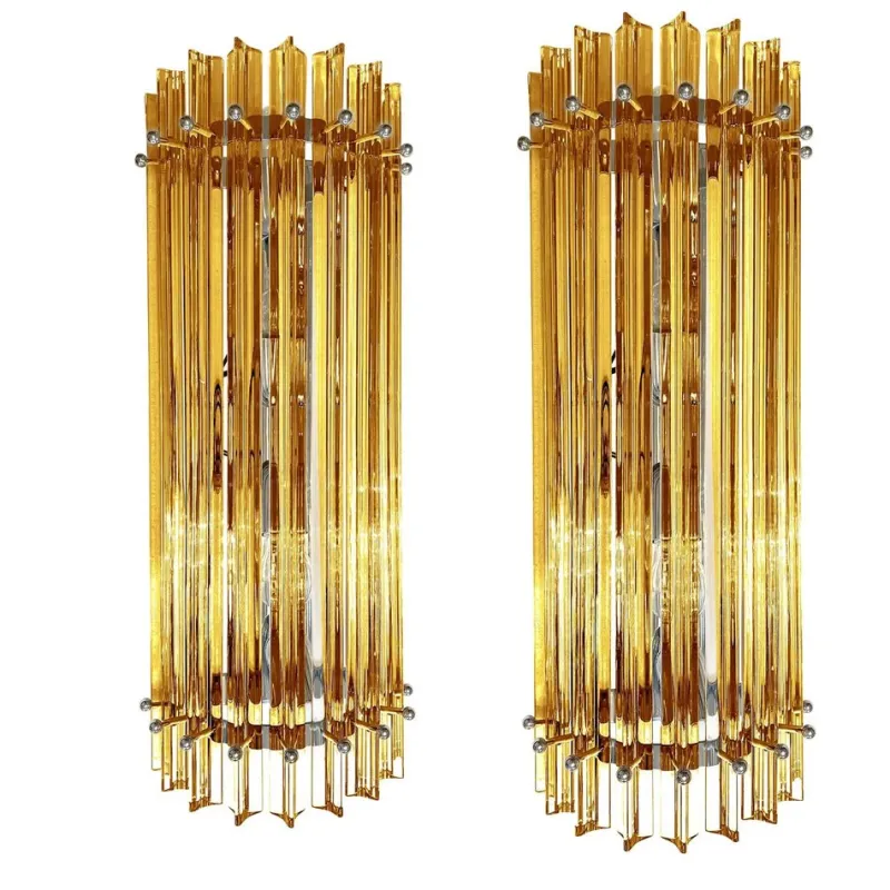 Online Pamono Murano Glass Wall Sconces by Simoeng, Set of 2