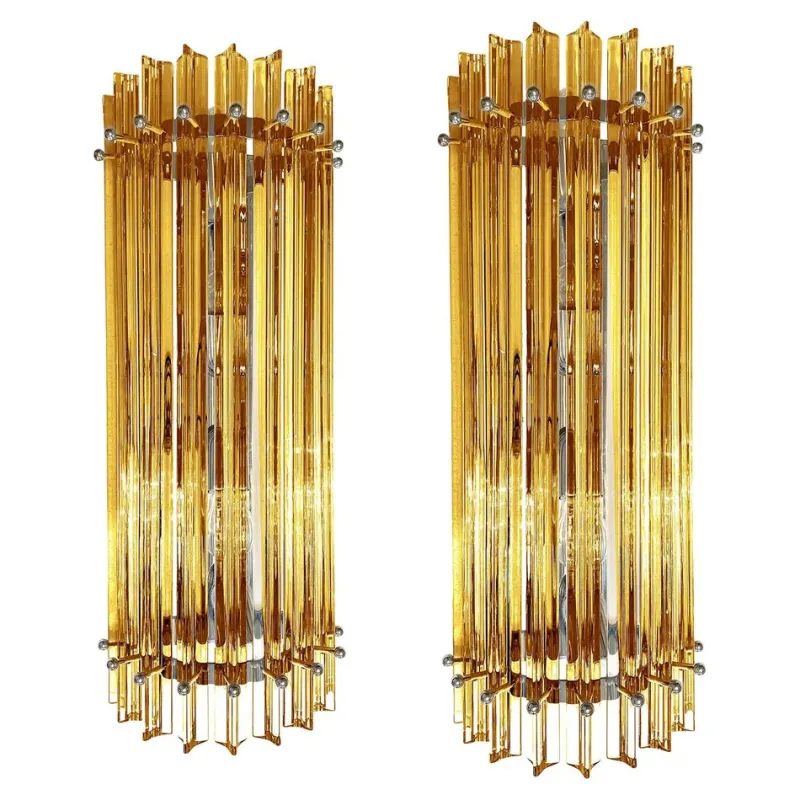 Online Pamono Murano Glass Wall Sconces by Simoeng, Set of 2