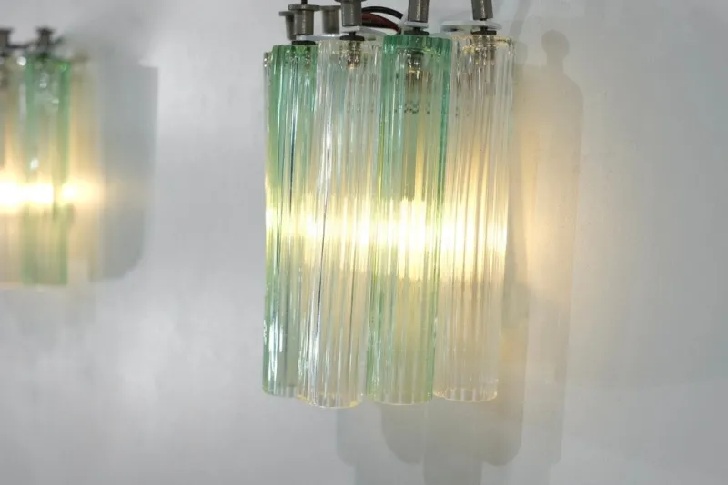 Clearance Pamono Murano Glass Wall Sconces, 1960s, Set of 2