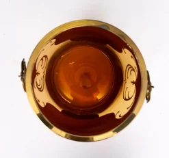 Pamono Murano Gold Decorated Glass Ice Bucket, Italy, 1950><noscript><img width=