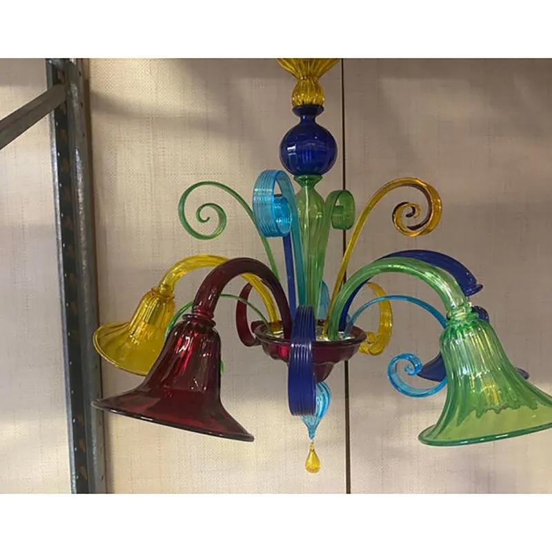 Online Pamono Murano Multicolored Glass Chandelier by Simoeng