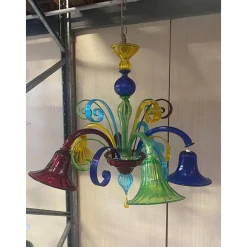 Online Pamono Murano Multicolored Glass Chandelier by Simoeng