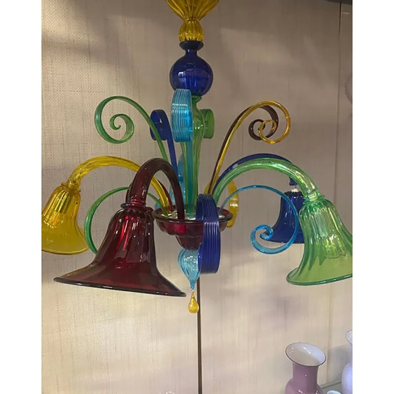 Online Pamono Murano Multicolored Glass Chandelier by Simoeng