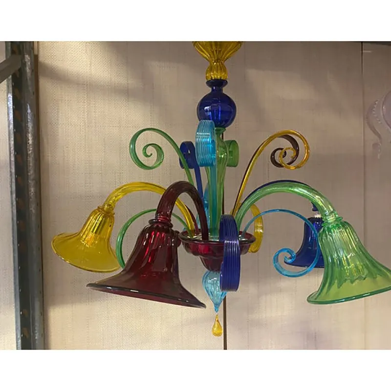 Online Pamono Murano Multicolored Glass Chandelier by Simoeng