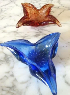 Pamono Murano Sixtyes Glass Pieces, 1960s, Set of 2> Bowls