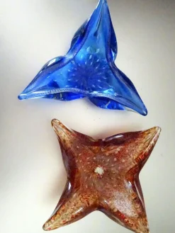 Pamono Murano Sixtyes Glass Pieces, 1960s, Set of 2><noscript><img width=