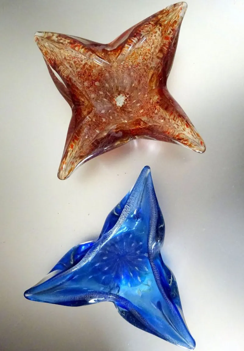 Pamono Murano Sixtyes Glass Pieces, 1960s, Set of 2> Bowls